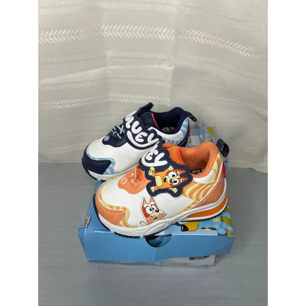 Ground Up Bluey & Bingo Toddler Unisex Athletic Sneakers Blue Orange Size 6M
